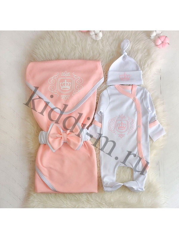 Летний комплект на выписку Picolita Лайт-Роскошь персик