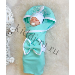 Летний комплект на выписку Picolita Лайт-Роскошь ментол-белый