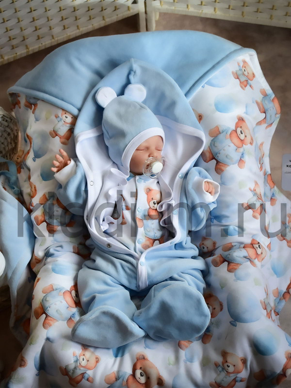 Демисезонный комплект Picolita Лапушка-Мишка голубой