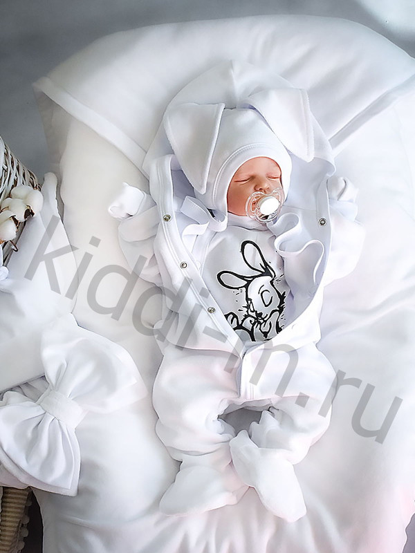 Демисезонный комплект Picolita Лапушка-Зайка белый