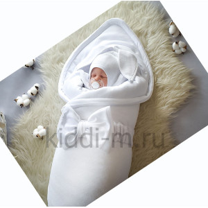 Комплект на выписку для новорожденного Picolita Лапушка-Зайка белый