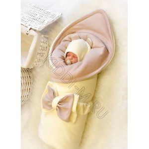 Комплект на выписку Picolita Лапушка-Мишка молочный-бежевый