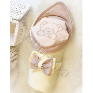 Комплект на выписку Picolita Лапушка-Мишка молочный-бежевый