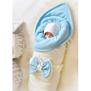 Комплект на выписку для новорожденного Picolita Лапушка-Мишка молочный-голубой