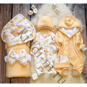 Комплект на выписку для новорожденного Picolita Лапушка-Мишка песочный