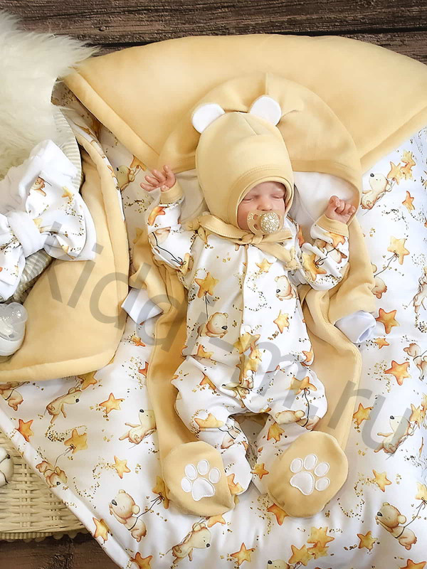 Демисезонный комплект Picolita Лапушка-Мишка песочный