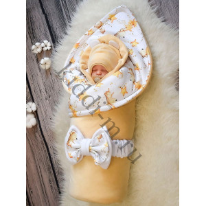 Комплект на выписку для новорожденного Picolita Лапушка-Мишка песочный