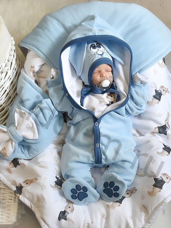 Демисезонный комплект Picolita Лапушка-Зайка голубой