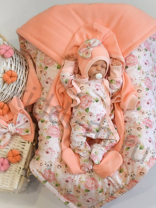 Демисезонный комплект Picolita Лапушка-Цветочный роза персик