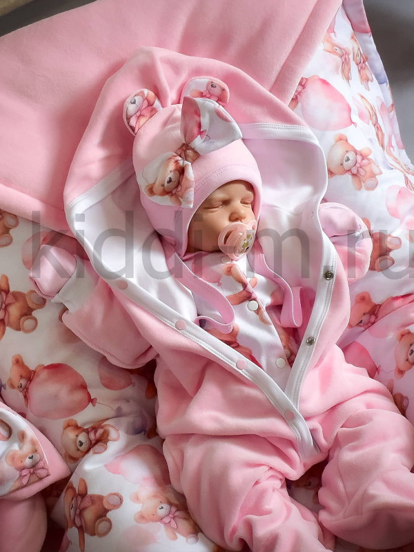 Демисезонный комплект Picolita Лапушка-Мишка розовый