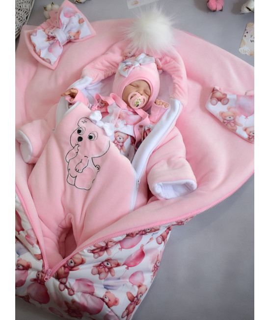 Комплект на выписку Picolita Любимка-Мишка розовый