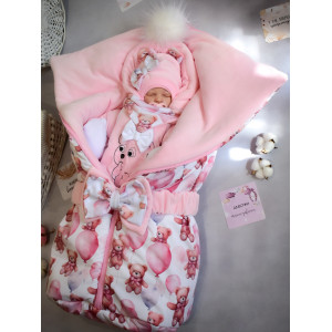 Комплект на выписку Picolita Любимка-Мишка розовый