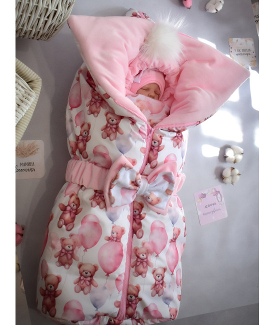 Комплект на выписку Picolita Любимка-Мишка розовый