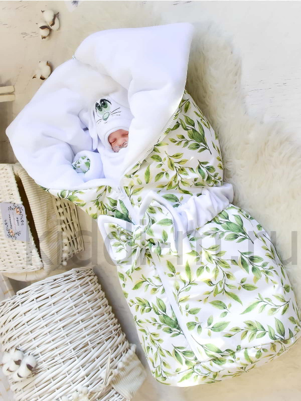 Зимний комплект Picolita Любимка-Зайка белый-зеленый