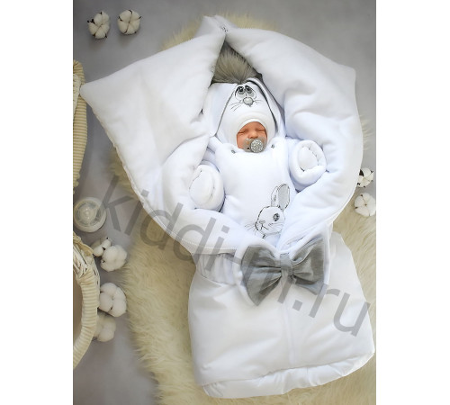 Комплект на выписку Picolita Любимка белый-серый