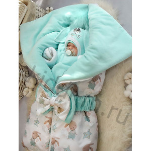 Зимний комплект на выписку Picolita Любимка Зайка ментол