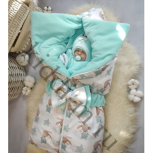 Зимний комплект на выписку Picolita Любимка Зайка ментол