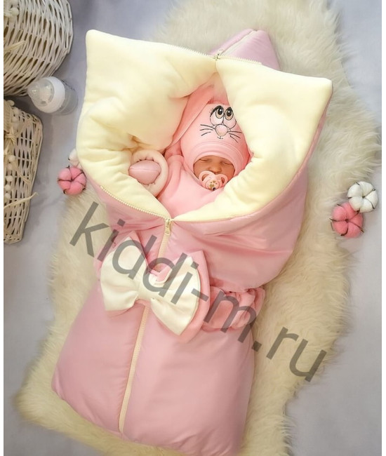 Комплект на выписку Picolita Любимка розовый-молочный