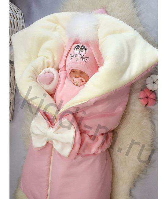 Комплект на выписку Picolita Любимка розовый-молочный