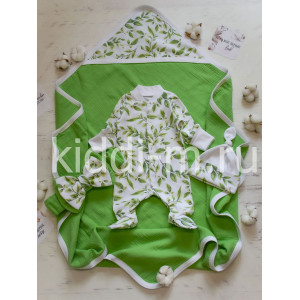 Летний комплект на выписку Picolita Муслин зеленый