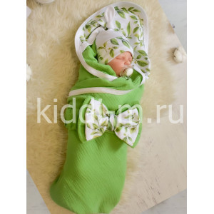 Летний комплект на выписку Picolita Муслин зеленый