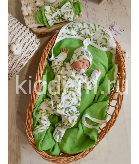 Летний комплект на выписку Picolita Муслин зеленый