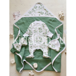 Летний комплект на выписку Picolita Муслин полынь