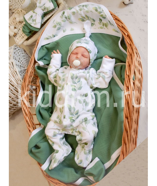 Летний комплект на выписку Picolita Муслин полынь