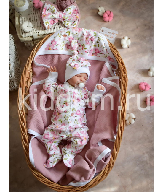 Летний комплект на выписку Picolita Муслин пудра