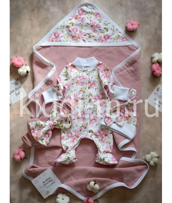 Летний комплект на выписку Picolita Муслин пудра