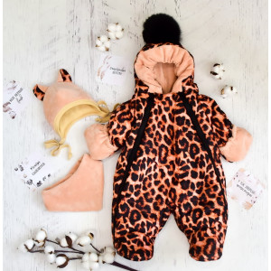 Зимний комплект на выписку Picolita Puffy-Киска коричневый