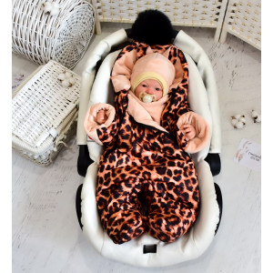 Зимний комплект на выписку Picolita Puffy-Киска коричневый