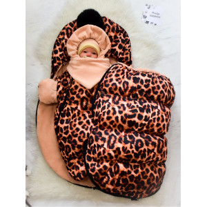 Зимний комплект на выписку Picolita Puffy-Киска коричневый