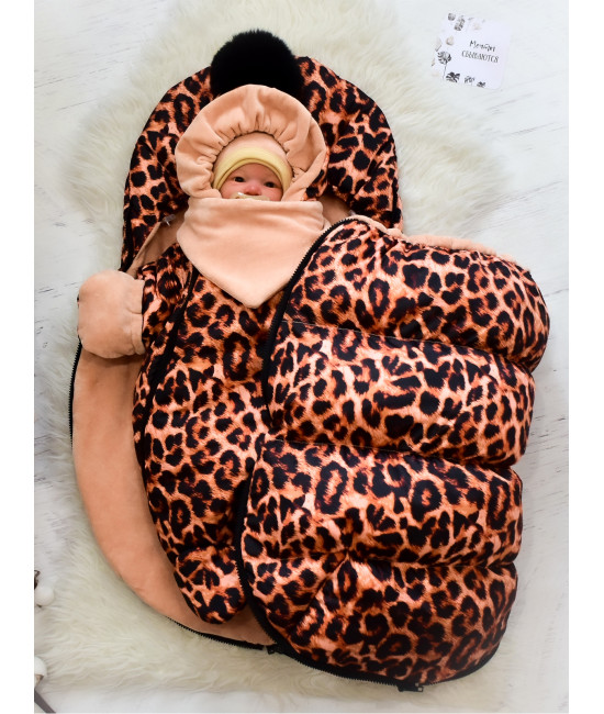 Зимний комплект на выписку Picolita Puffy-Киска коричневый