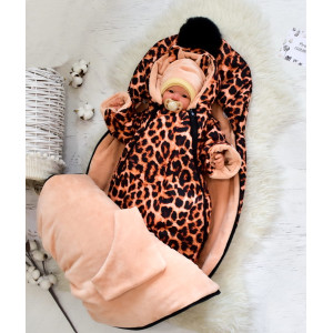 Зимний комплект на выписку Picolita Puffy-Киска коричневый