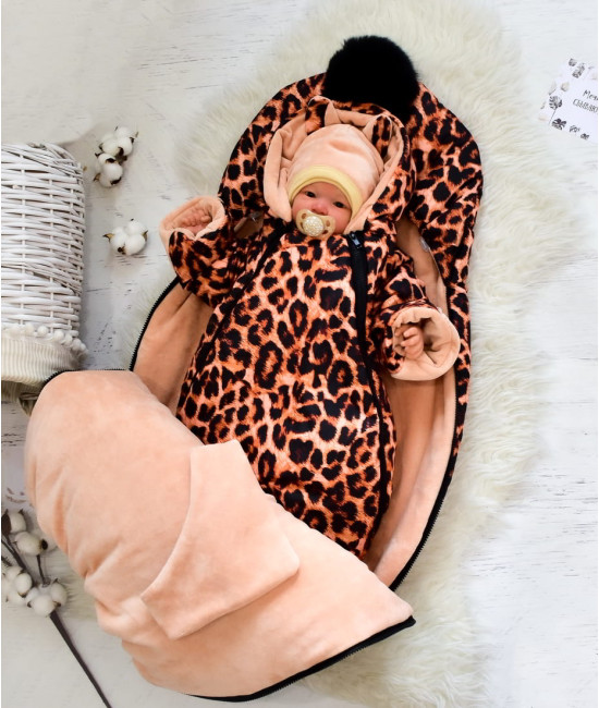 Зимний комплект на выписку Picolita Puffy-Киска коричневый