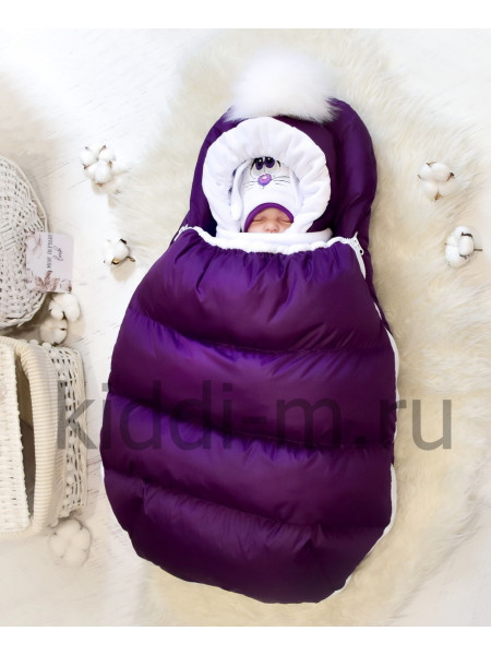 Зимний комплект на выписку Picolita Норд-Зайка фиолетовый