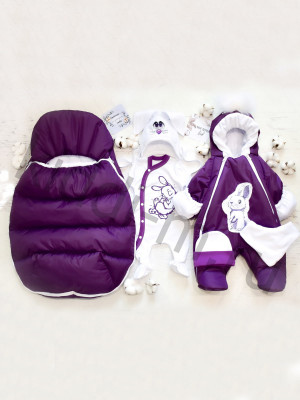 Зимний комплект Picolita Норд-Зайка фиолетовый