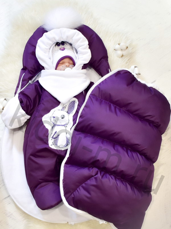 Зимний комплект Picolita Puffy-Зайка фиолетовый