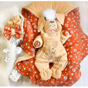 Зимний комплект Picolita Пушистики-Зайка бежевый