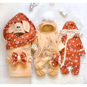 Зимний комплект Picolita Пушистики-Зайка бежевый