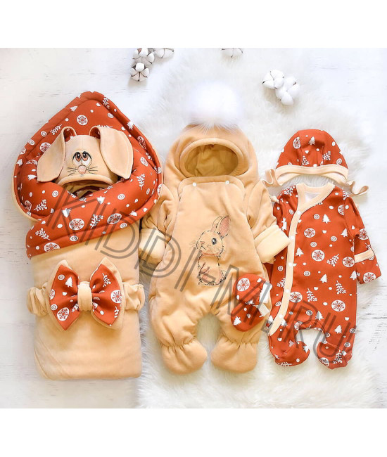 Зимний комплект Picolita Пушистики-Зайка бежевый