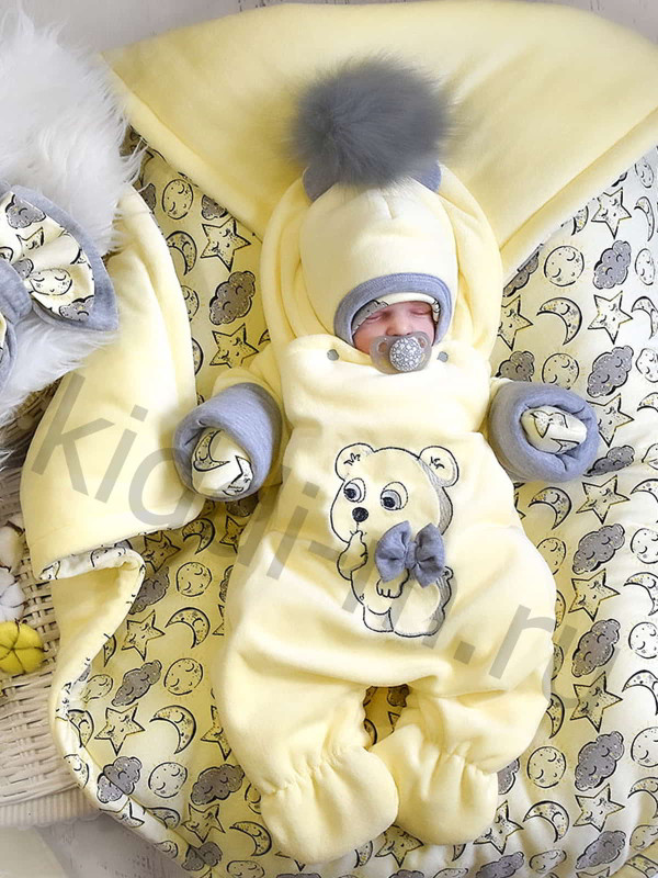 Зимний комплект Picolita Пушистики-Мишка желтый