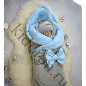 Зимний комплект Picolita Пушистики-Мишка серый-голубой