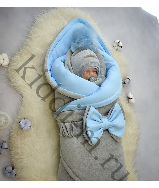 Зимний комплект Picolita Пушистики-Мишка серый-голубой