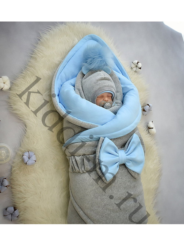 Зимний комплект Picolita Пушистики-Мишка серый-голубой