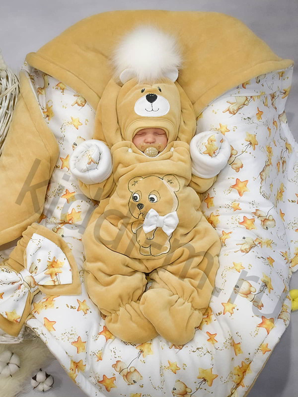 Зимний комплект Picolita Пушистики-Мишка бежевый