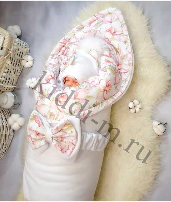 Зимний комплект Picolita Пушистики-Цветочный магнолия