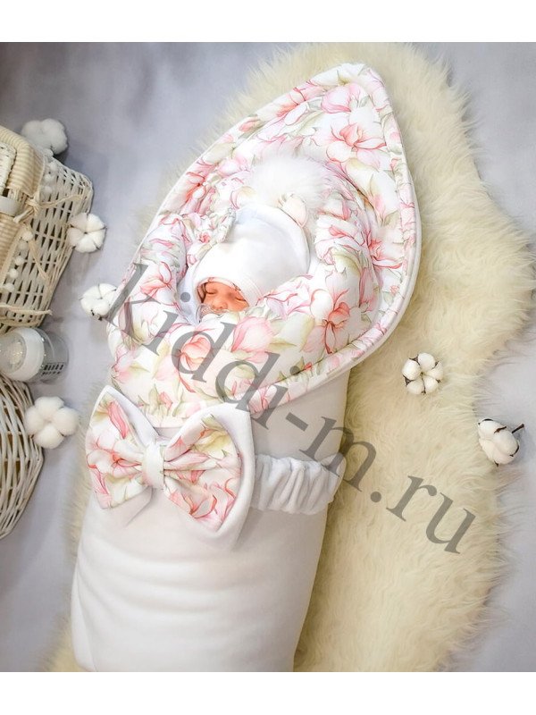Зимний комплект Picolita Пушистики-Цветочный магнолия