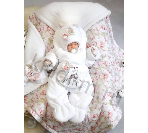 Зимний комплект Picolita Пушистики-Цветочный магнолия